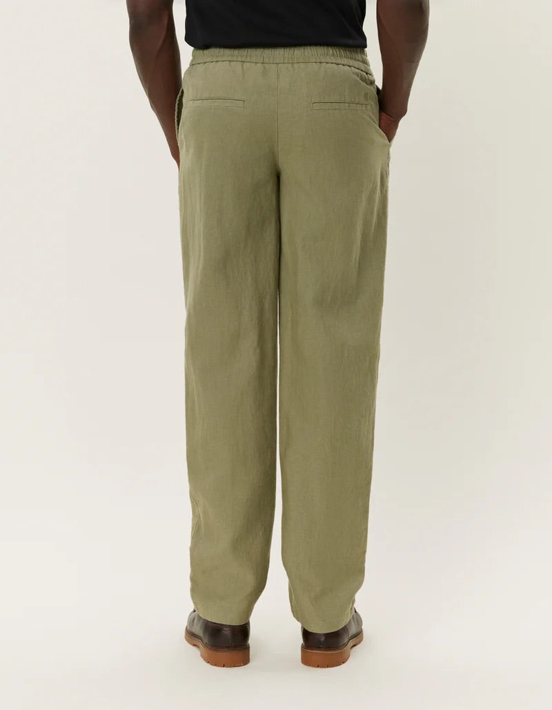 Patrick Linen Pants  Lichen Green