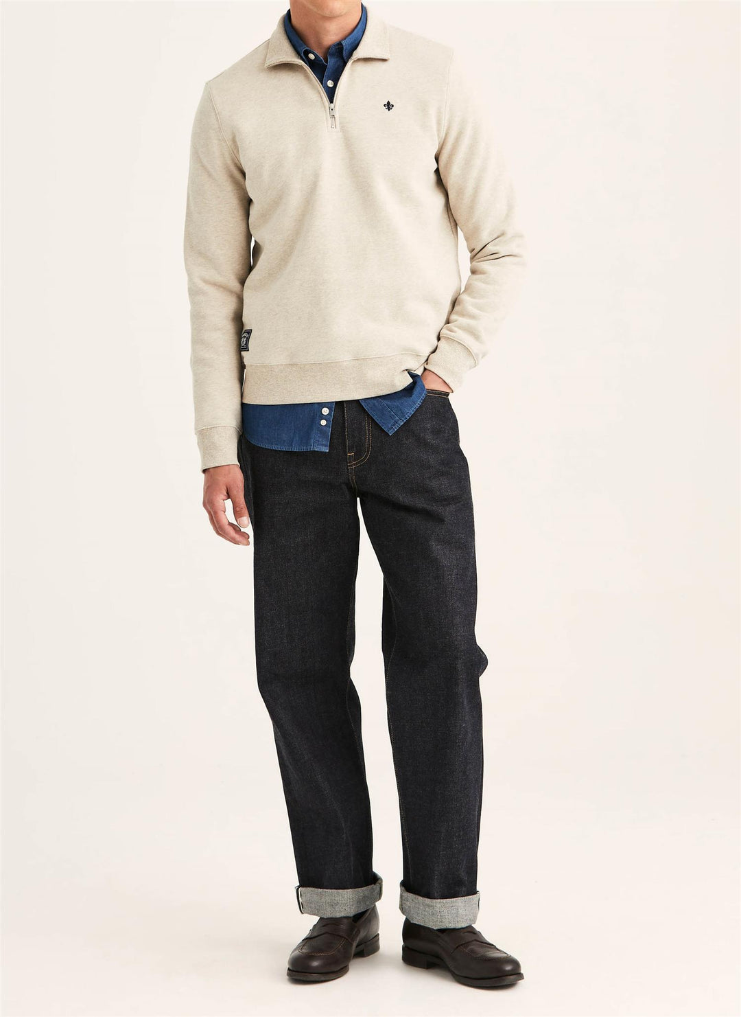 Brandon Lily Half Zip  Khaki