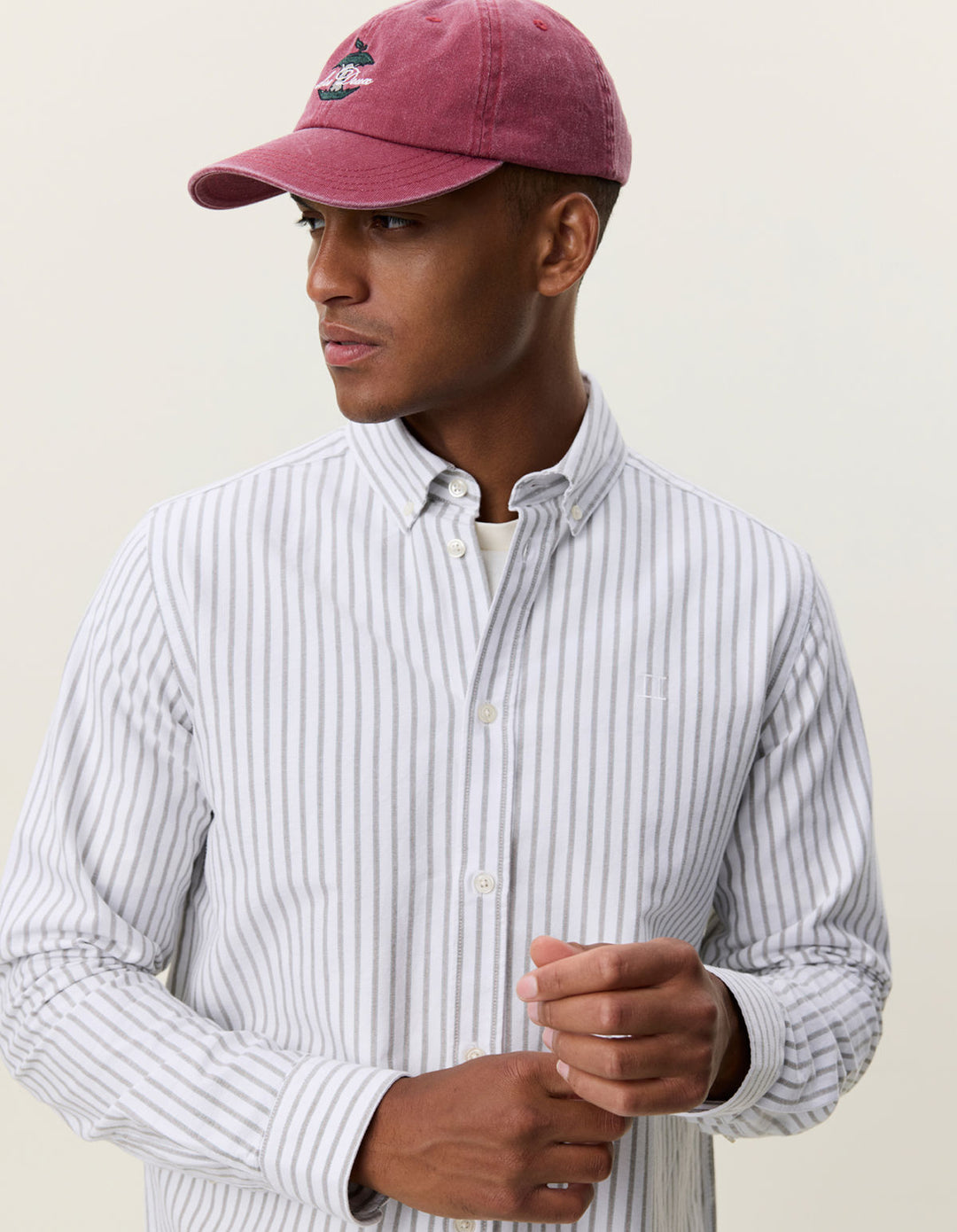 Stripe Oxford Shirt White