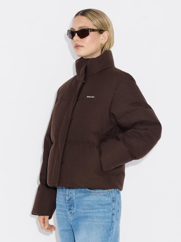 W Tech Wool Down Jacket  Dk. Brown