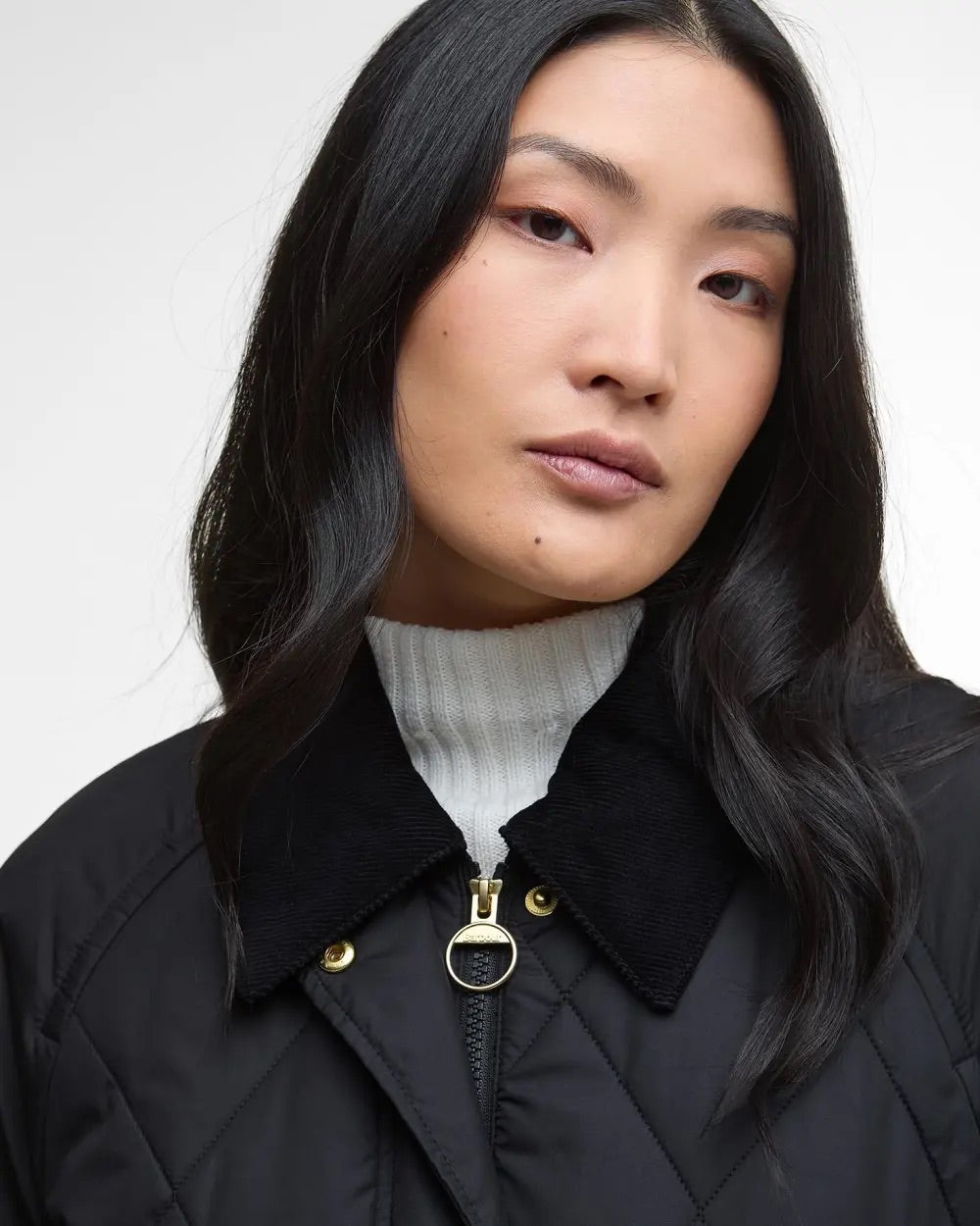 Martha Quilted Jacket  Black/Classic Tartan