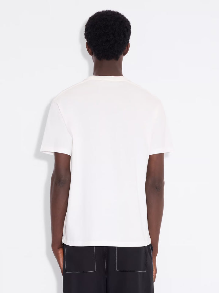 Tucker Embroidery Tee  White