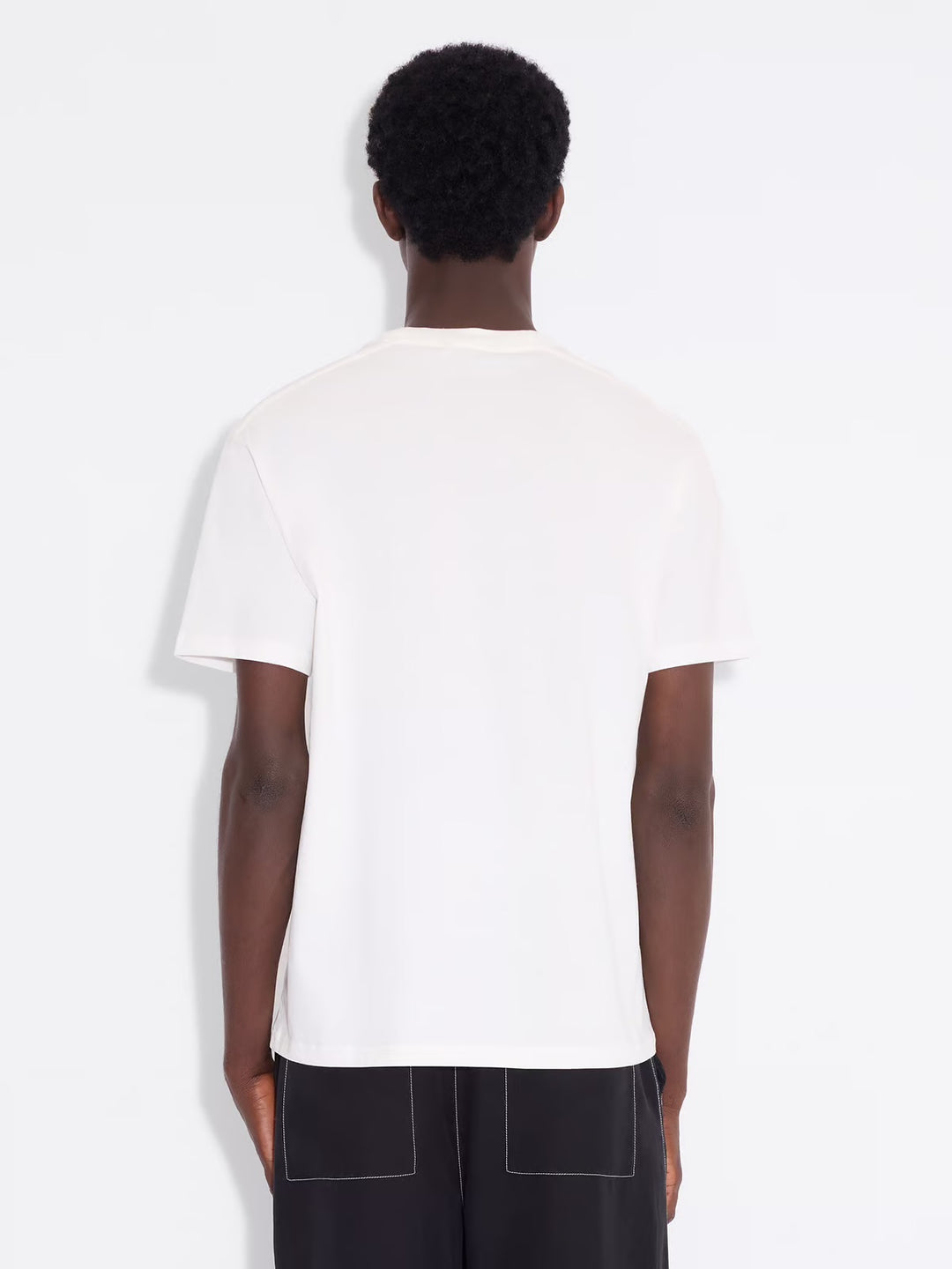 Tucker Embroidery Tee  White