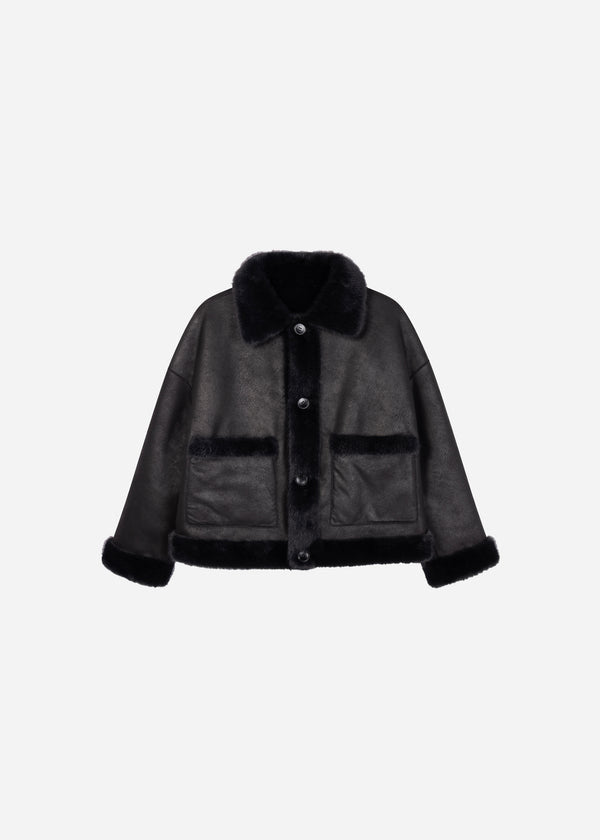Faje Faux Mink  Dk Grey