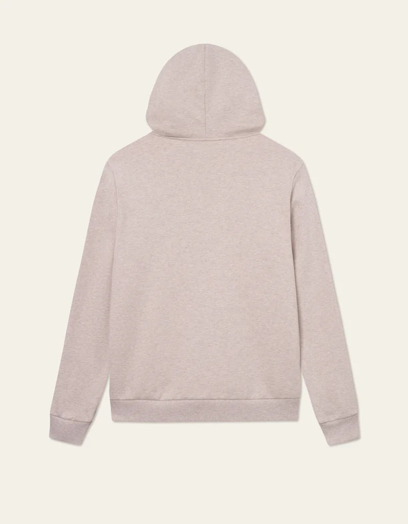 Glen Zipper Hoodie  Light Sand Melange