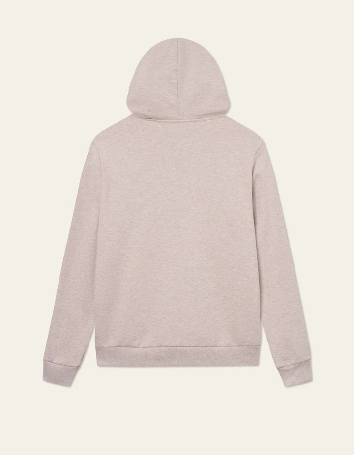 Glen Zipper Hoodie  Light Sand Melange