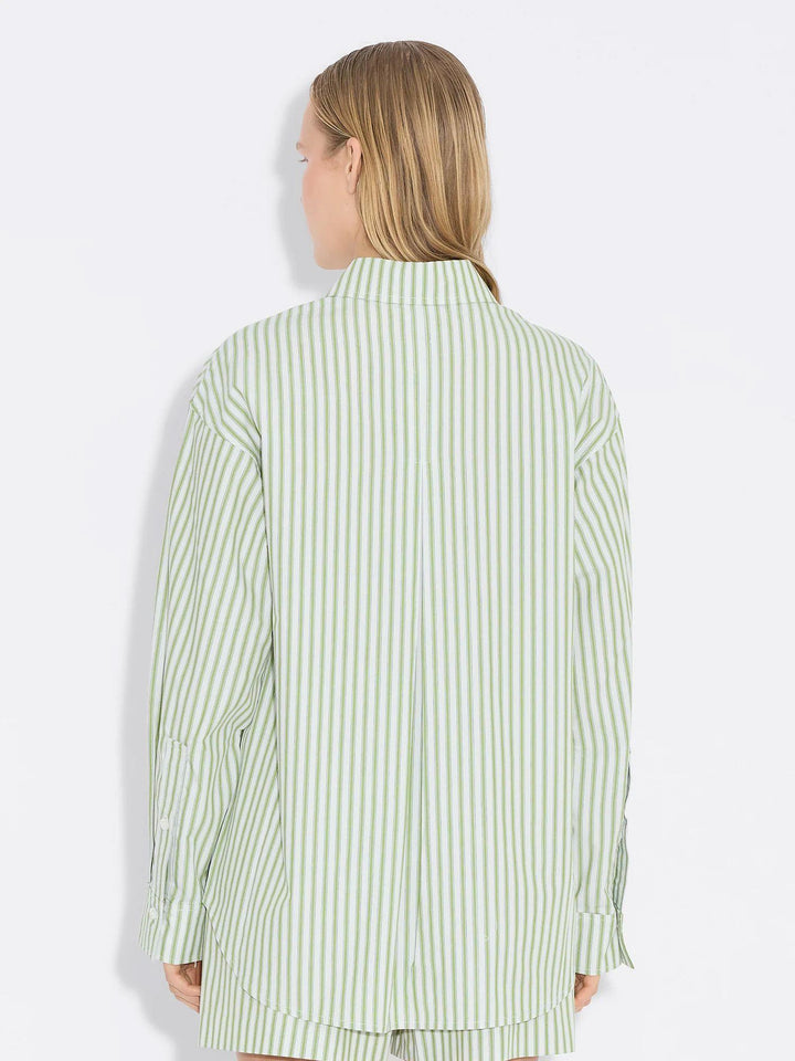 Loose Stripe Shirt  Green Stripe