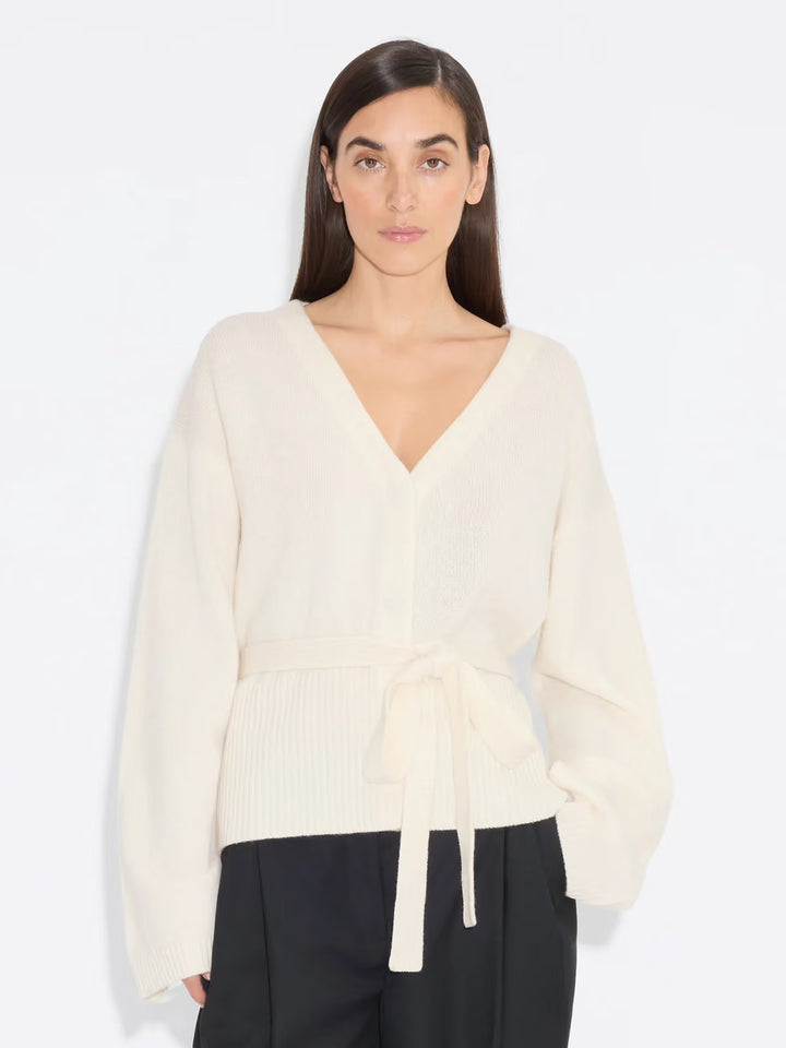 MILA WRAP CARDIGAN  Ecru