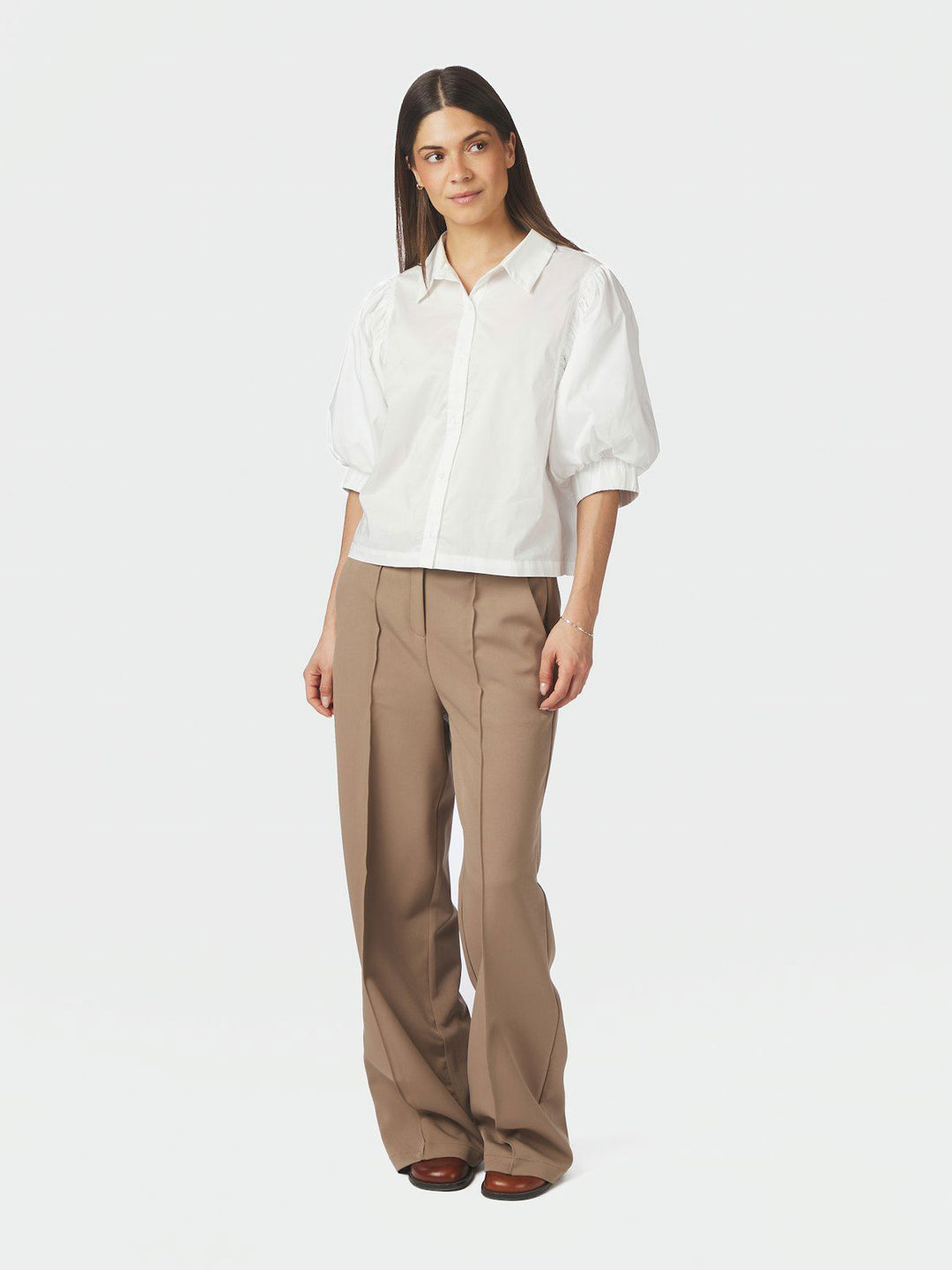 Etta Poplin Shirt  White
