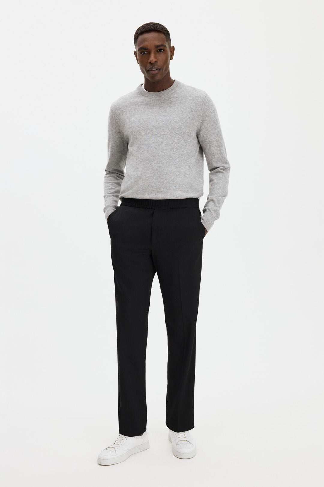 cotton merino sweater  Light Grey Melange