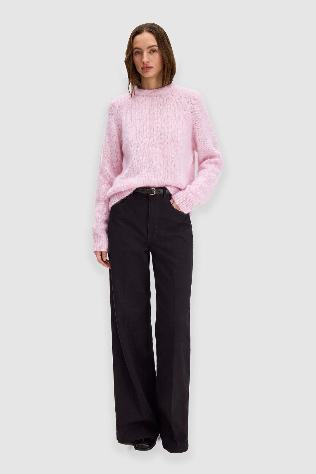 hairy alpaca sweater  Light Pink