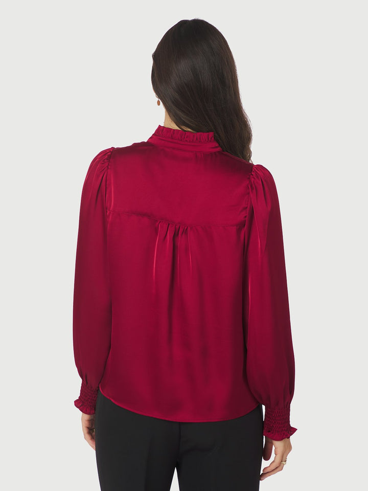 Zamola Blouse  Dark Red