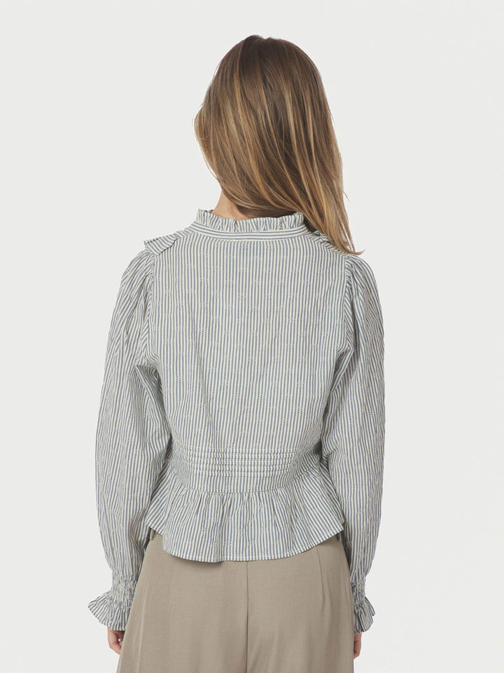 Petrine Stripe Blouse  Blue