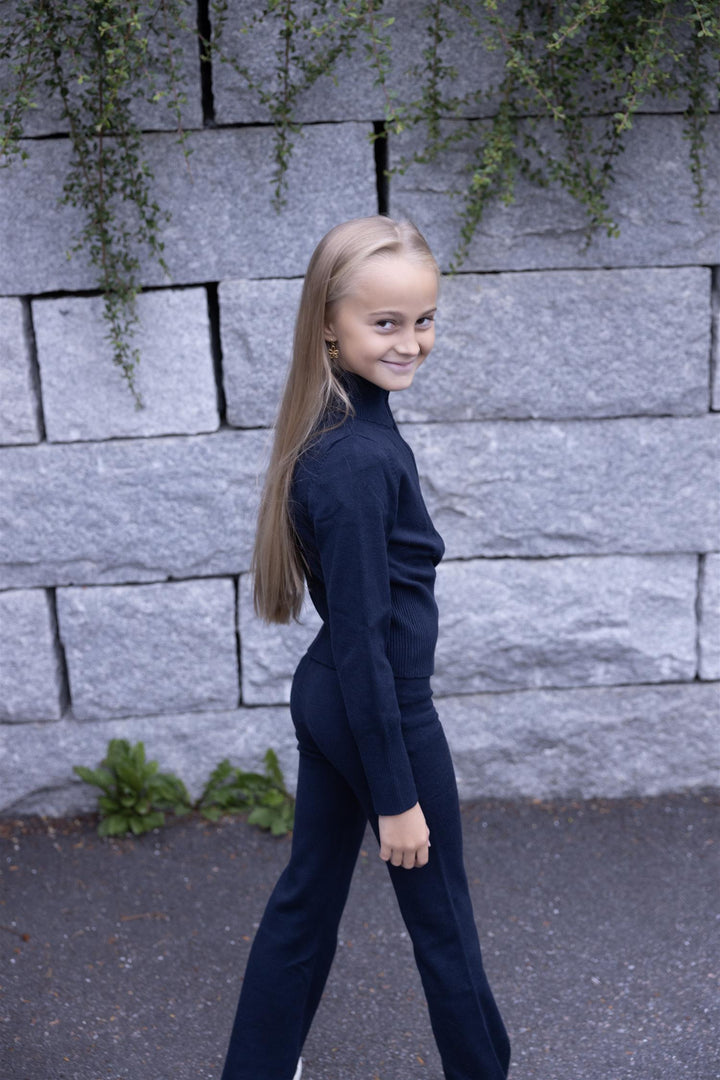 Vickey strikket slengbukse  Indigo Navy