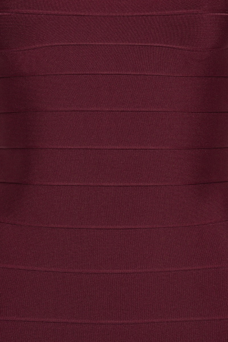 MIDI  FITTED KNIT DRESS  Zinfandel