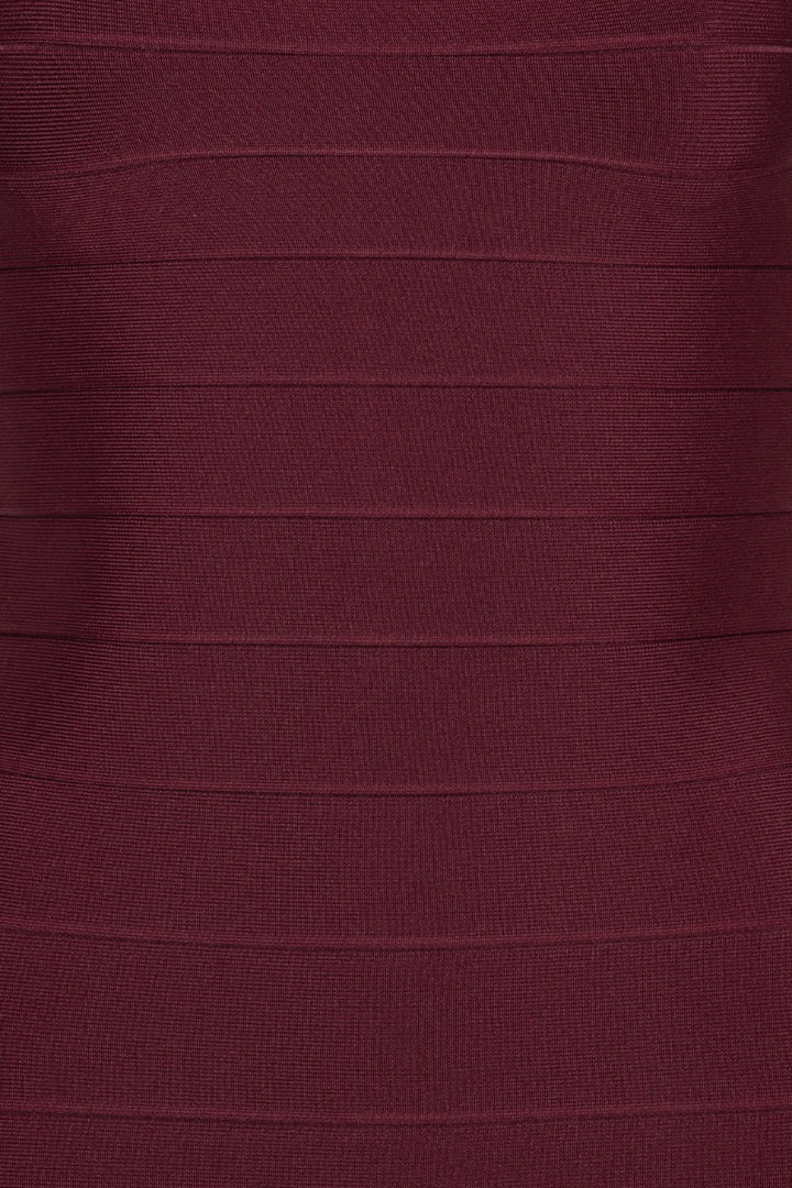 MIDI  FITTED KNIT DRESS  Zinfandel