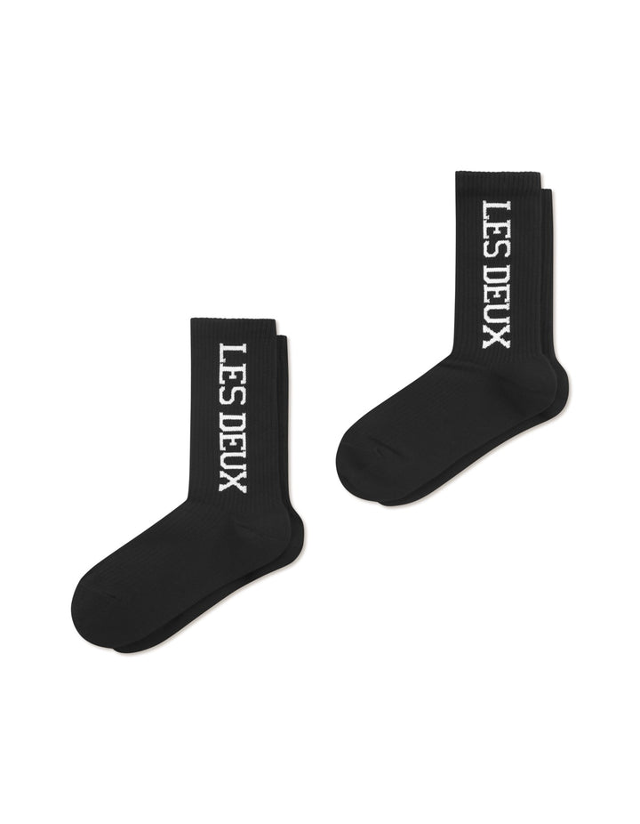 Les Deux Vertigo Rib Socks KIDS  Black
