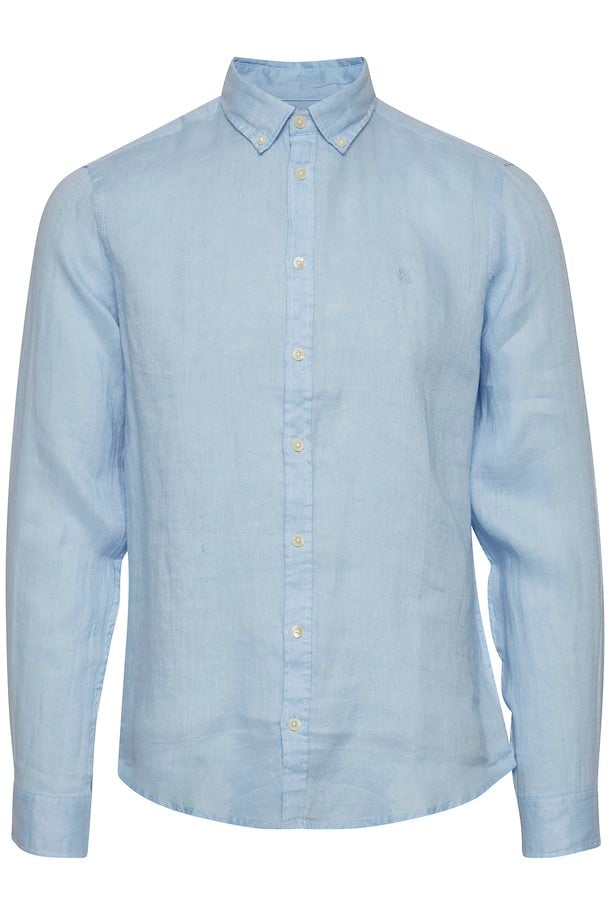 ANTON BD LS linen shirt  Chambray Blue