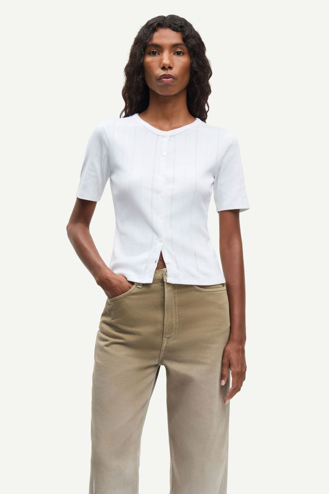 Sajuni Ss Cardigan  White