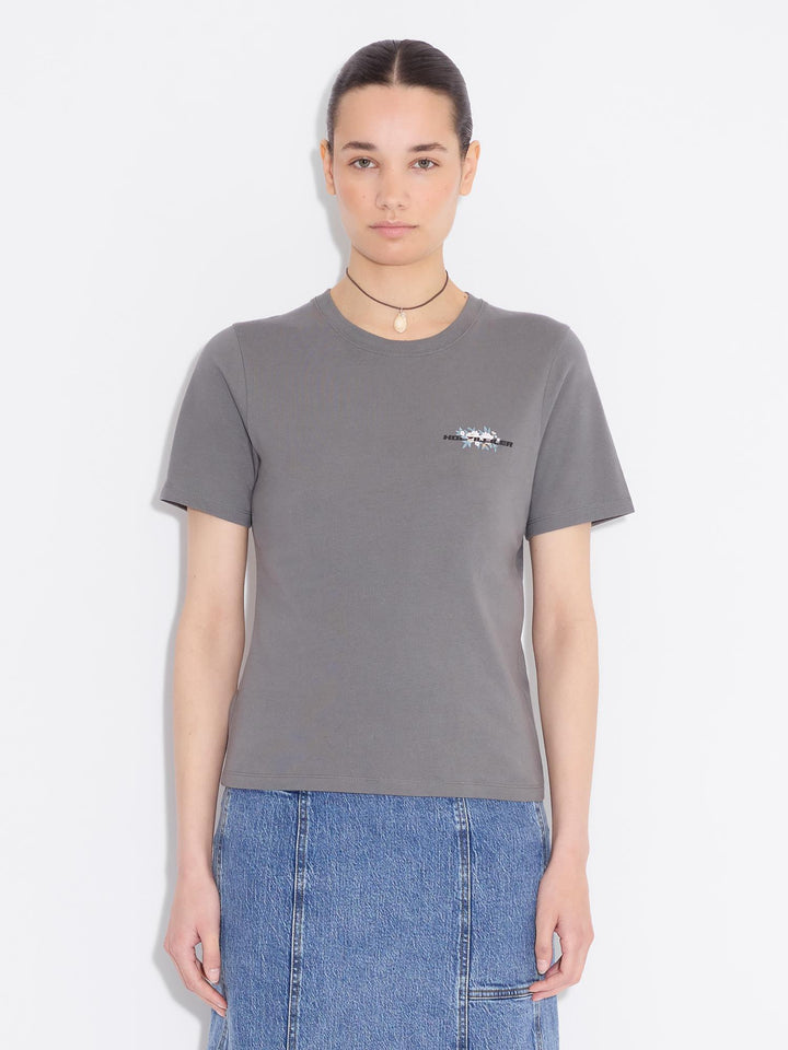 W. Regular Flora Tee  Grey