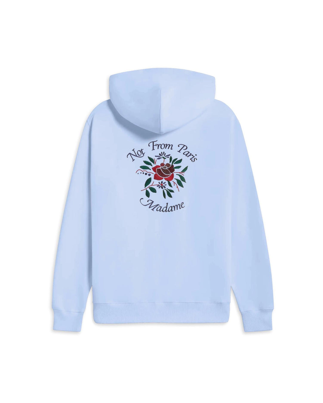 Hoodie Slogan Rose  Light Blue
