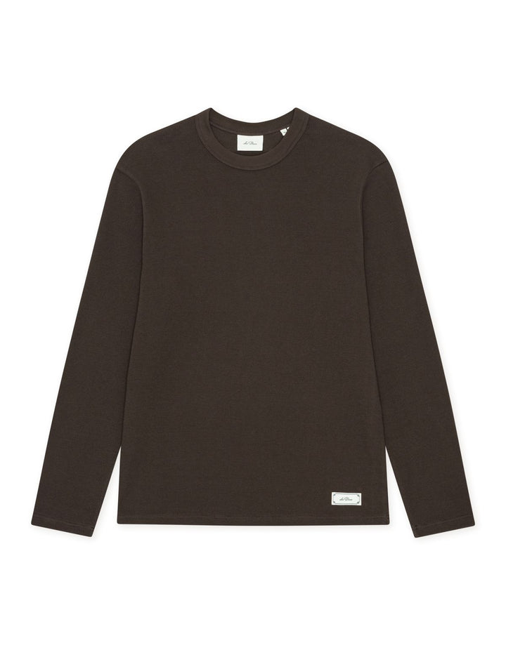 Label Waffle Ls T-Shirt Delicioso Brown