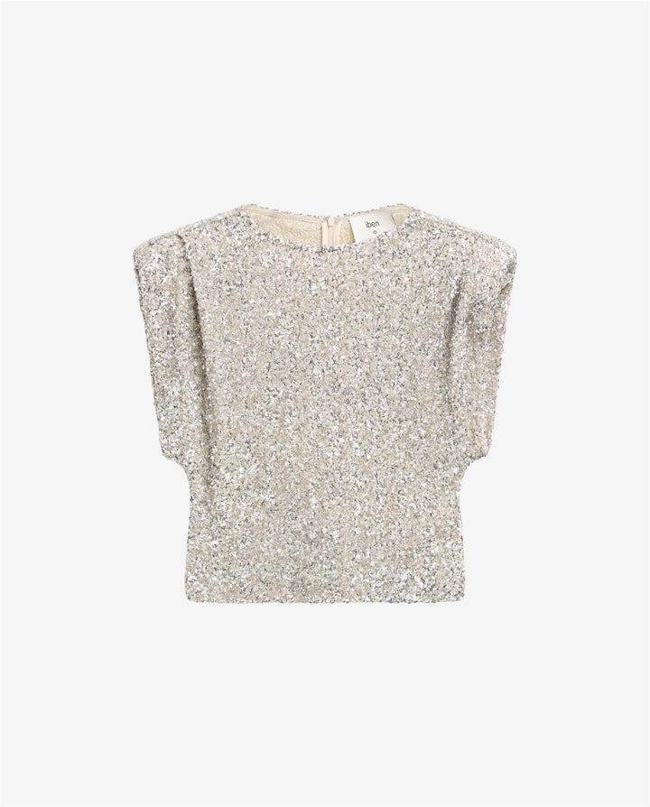 SUNSET SEQUIN TOP  Silver