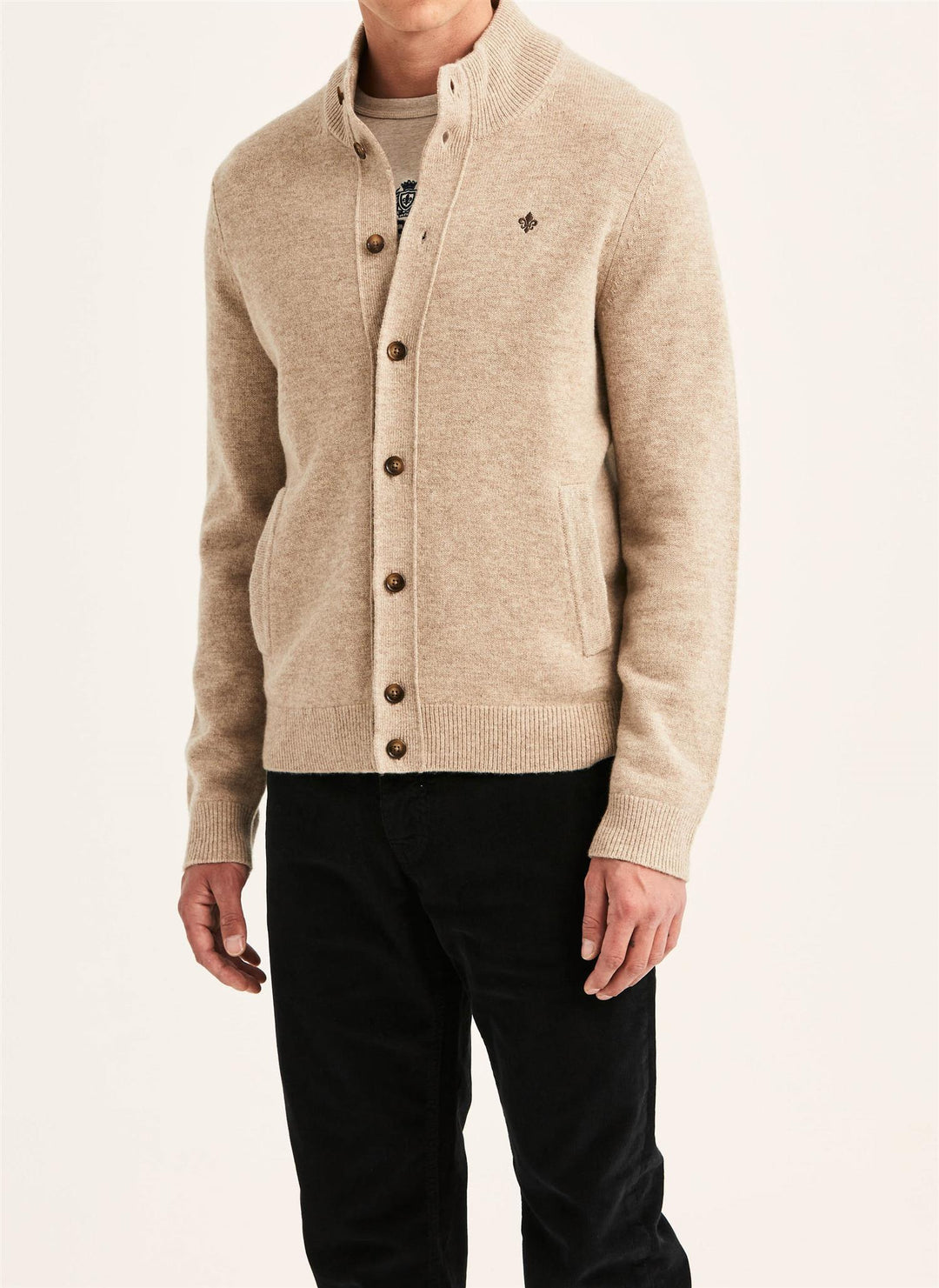 Hertford button cardigan  Khaki