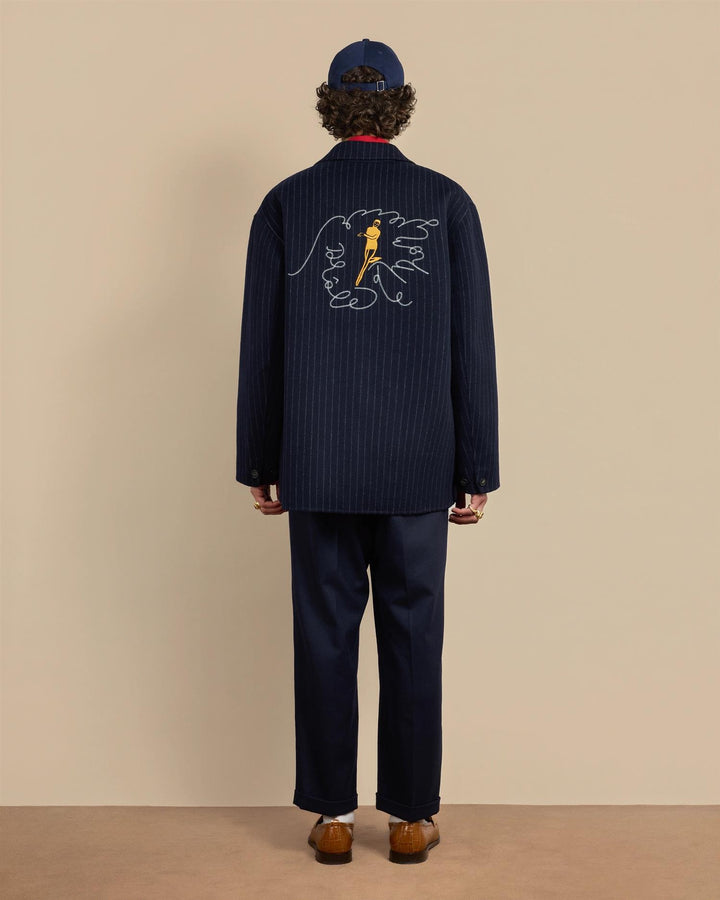 La Veste Pinstripes  Dark Navy