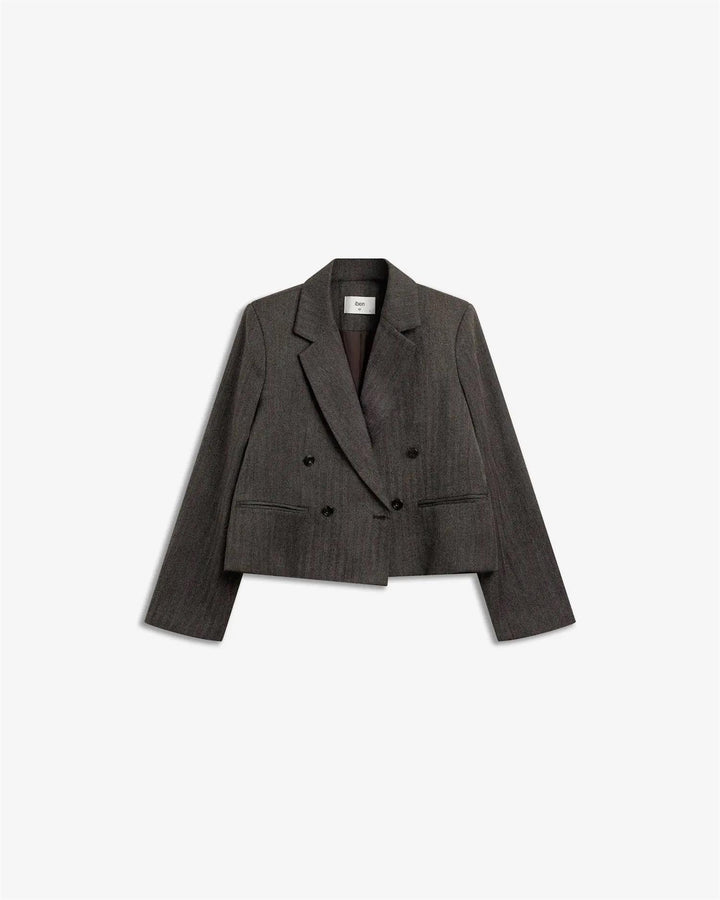 IBEN GAIA STRUCTURED BLAZER  Espresso Brown
