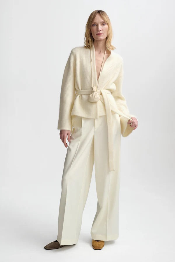 Lila Mohair Cardigan  Eggshell