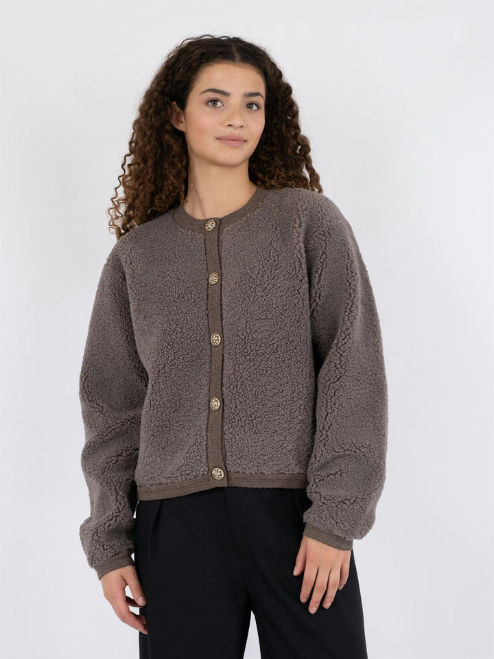 Limo Fluffy Knit Cardigan  Iron