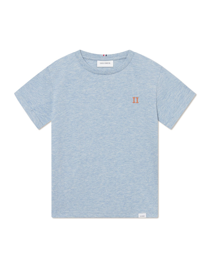 Nørregaard T-Shirt Kids  Xenon Blue Melange/Orange