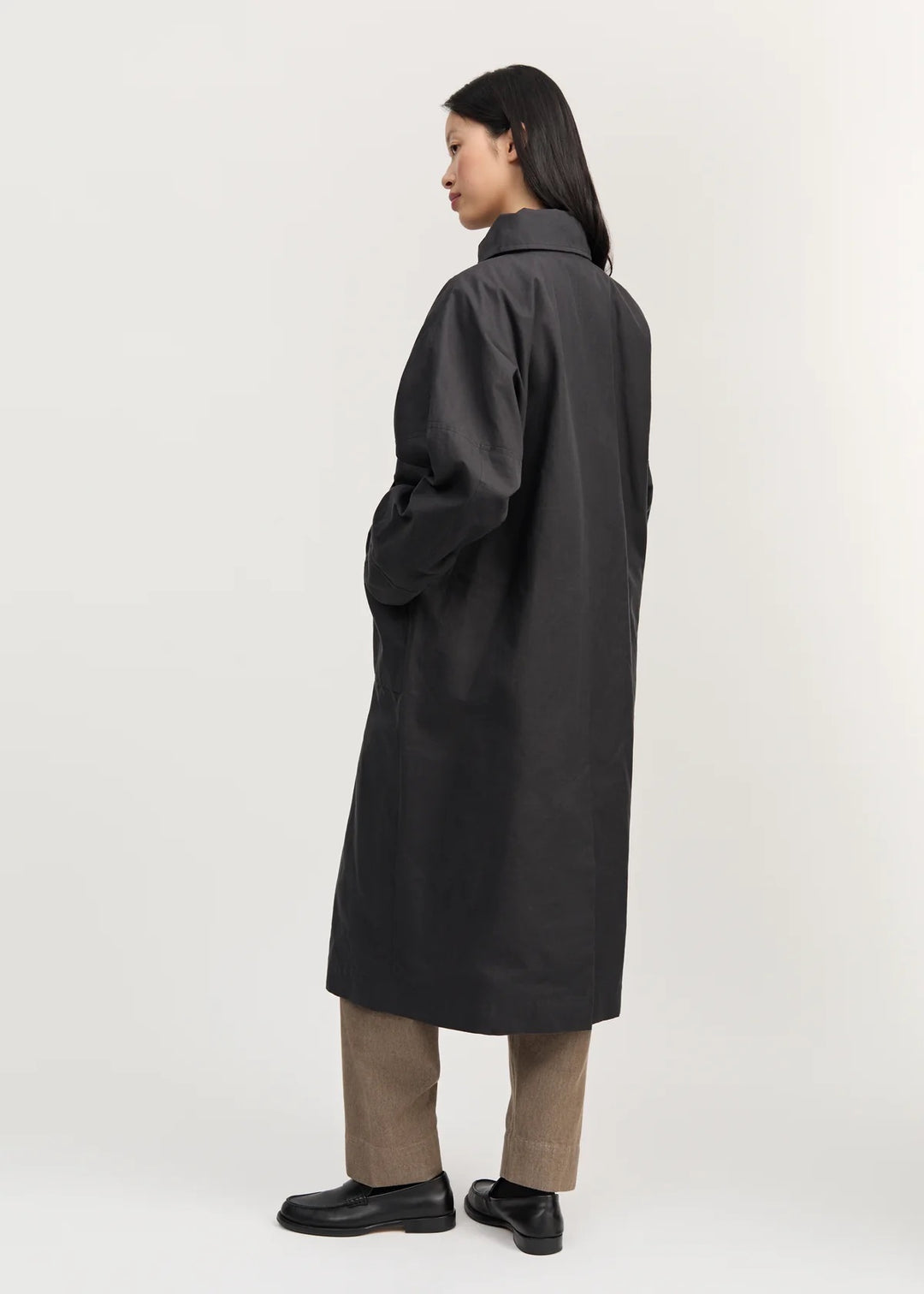 Jay Coat Ripstop Oilskin Silkwax  Antracite