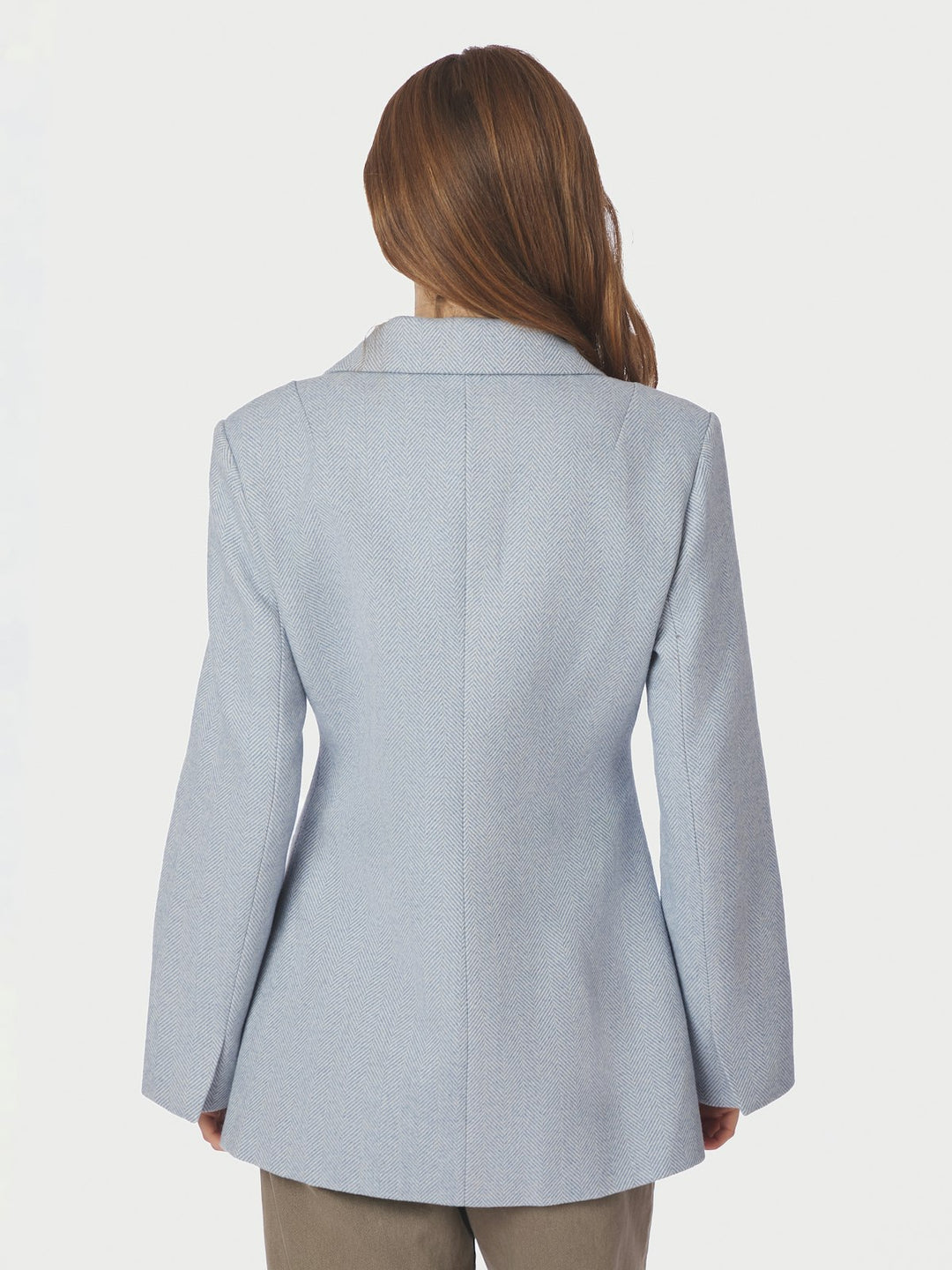 Bowie Herringbone S Blazer  Light Blue