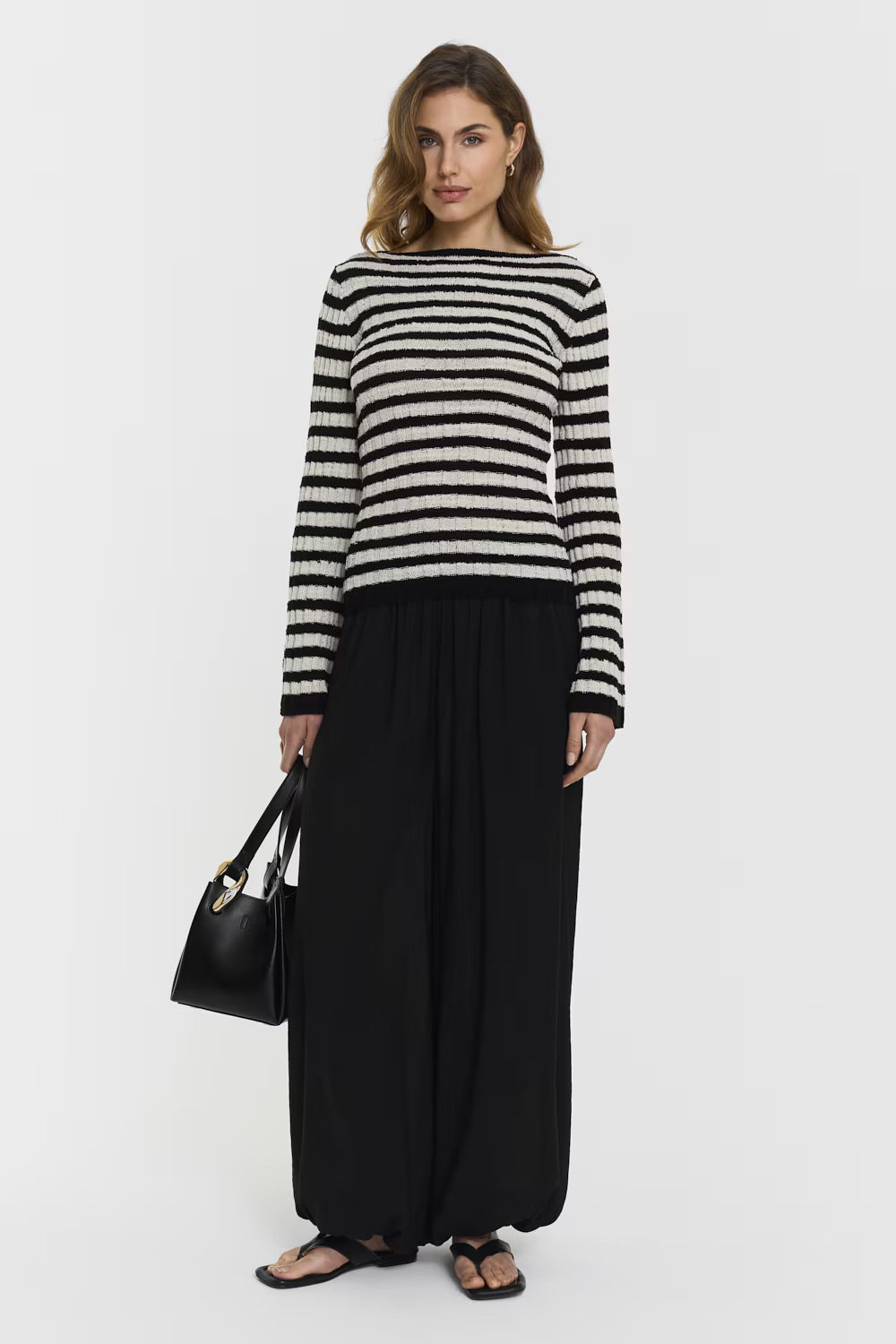 Karlie Knitted Top  Black Stripe