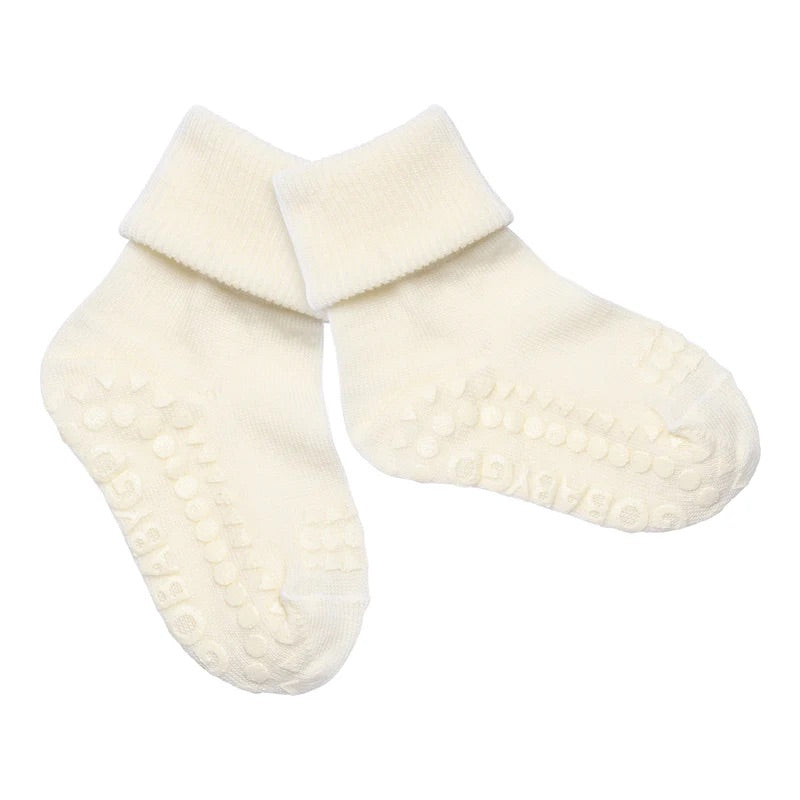 Non-Slip socks in Merino Wool  Snowflake