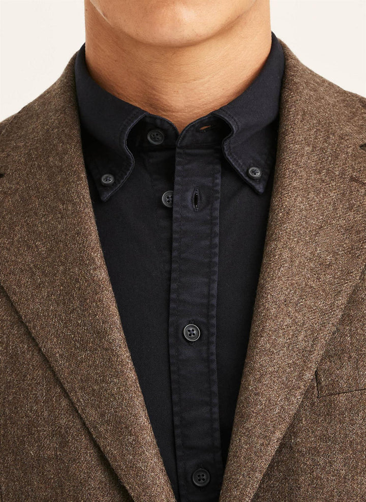 Flannel Suit Jacket  Brown