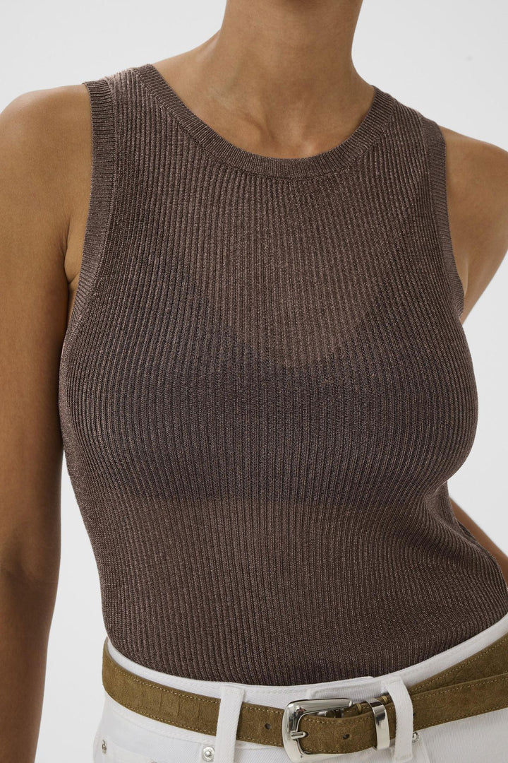 Silvigz Top  Deep Brown Metallic