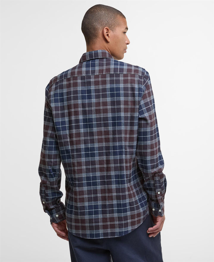 Fortrose Tailored Tartan Shirt  Midnight Oak Tartan