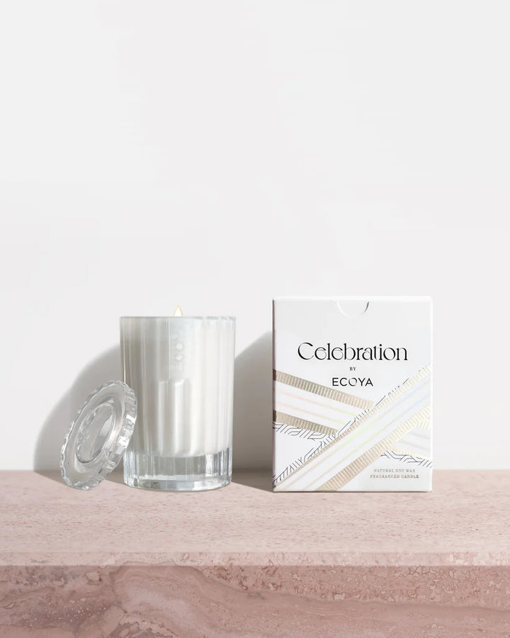 ECOYA MINI CELEBRATION CANDLE  White Musk 6 Warm Vanilla