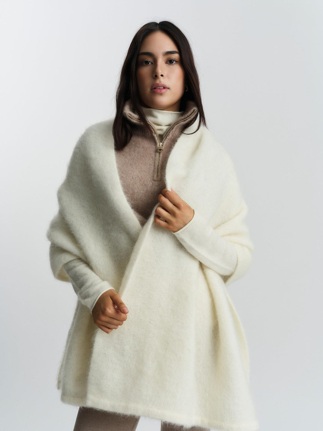 Belinda Chunky High Neck  Hazel Beige