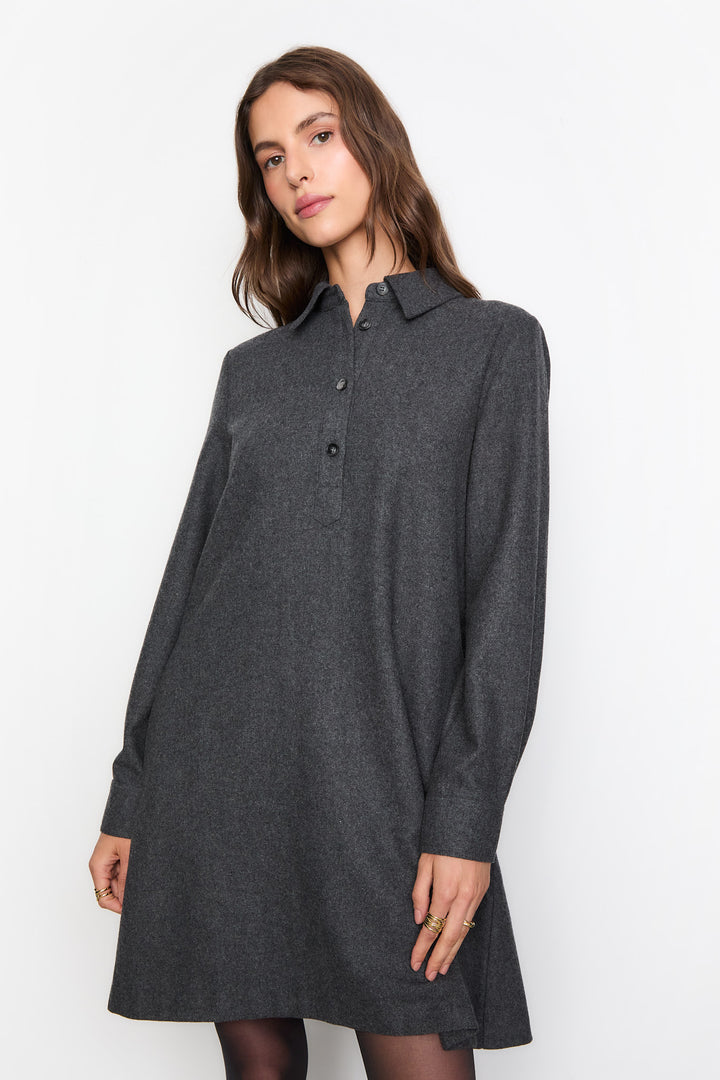 Odette Dress  Grey Melange