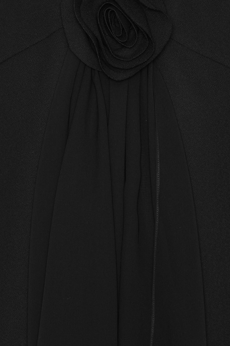 CREPE MINI A-LINE DRESS  Black