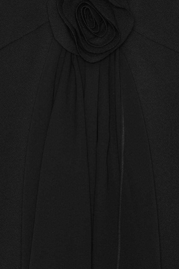 CREPE MINI A-LINE DRESS  Black