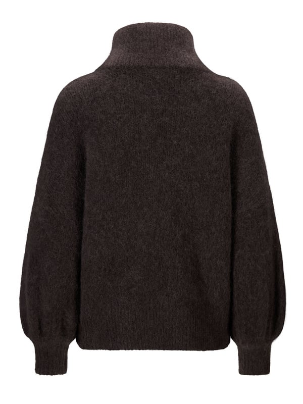 LI CHUNKY SWEATER  Dark Brown