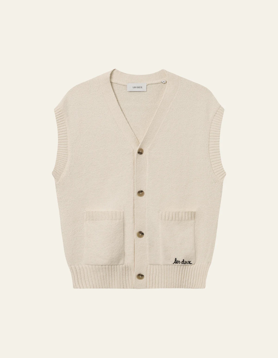 Brad Cardigan Vest  Ivory