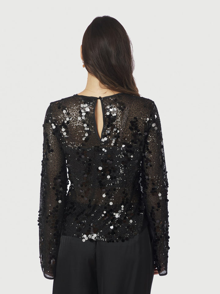 Blake Sequins Blouse  Black