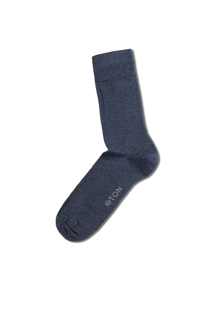 Eton Cotton/cashmere Blend  Blue Melange