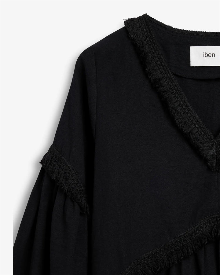 IBEN EDEN DRESS  Linen Black